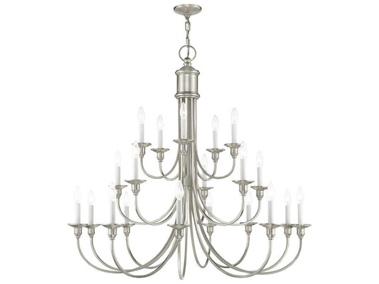 Livex Lighting 20-Light Cranford Foyer Chandelier in Brushed Nickel