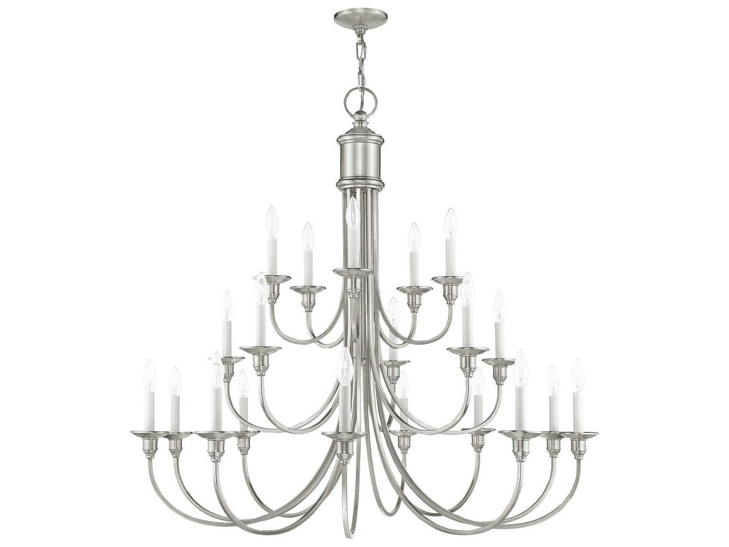 Livex Lighting 20-Light Cranford Foyer Chandelier in Brushed Nickel