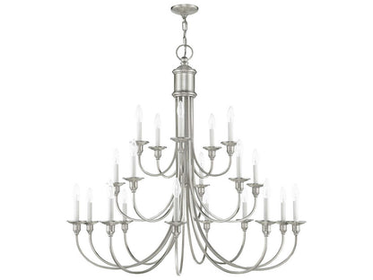 Livex Lighting 20-Light Cranford Foyer Chandelier in Brushed Nickel