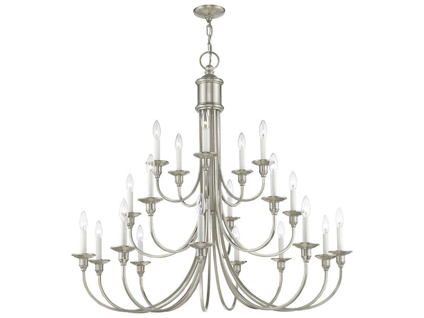 Livex Lighting 20-Light Cranford Foyer Chandelier in Brushed Nickel