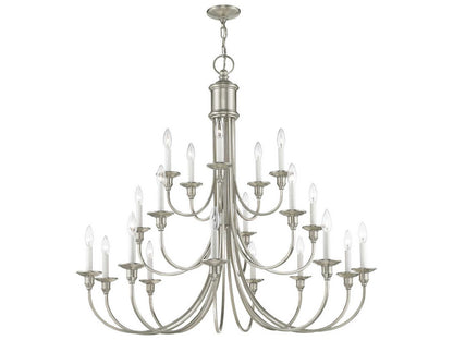 Livex Lighting 20-Light Cranford Foyer Chandelier in Brushed Nickel
