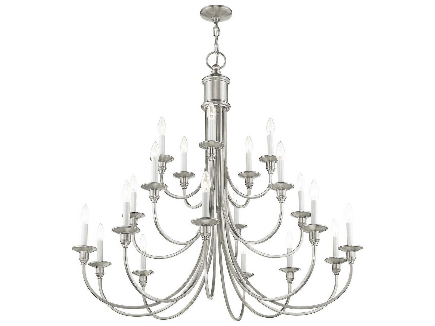 Livex Lighting 20-Light Cranford Foyer Chandelier in Brushed Nickel
