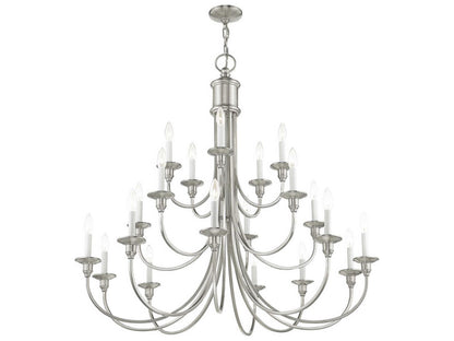 Livex Lighting 20-Light Cranford Foyer Chandelier in Brushed Nickel