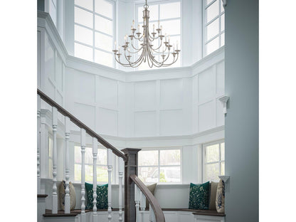 Livex Lighting 20-Light Cranford Foyer Chandelier in Brushed Nickel