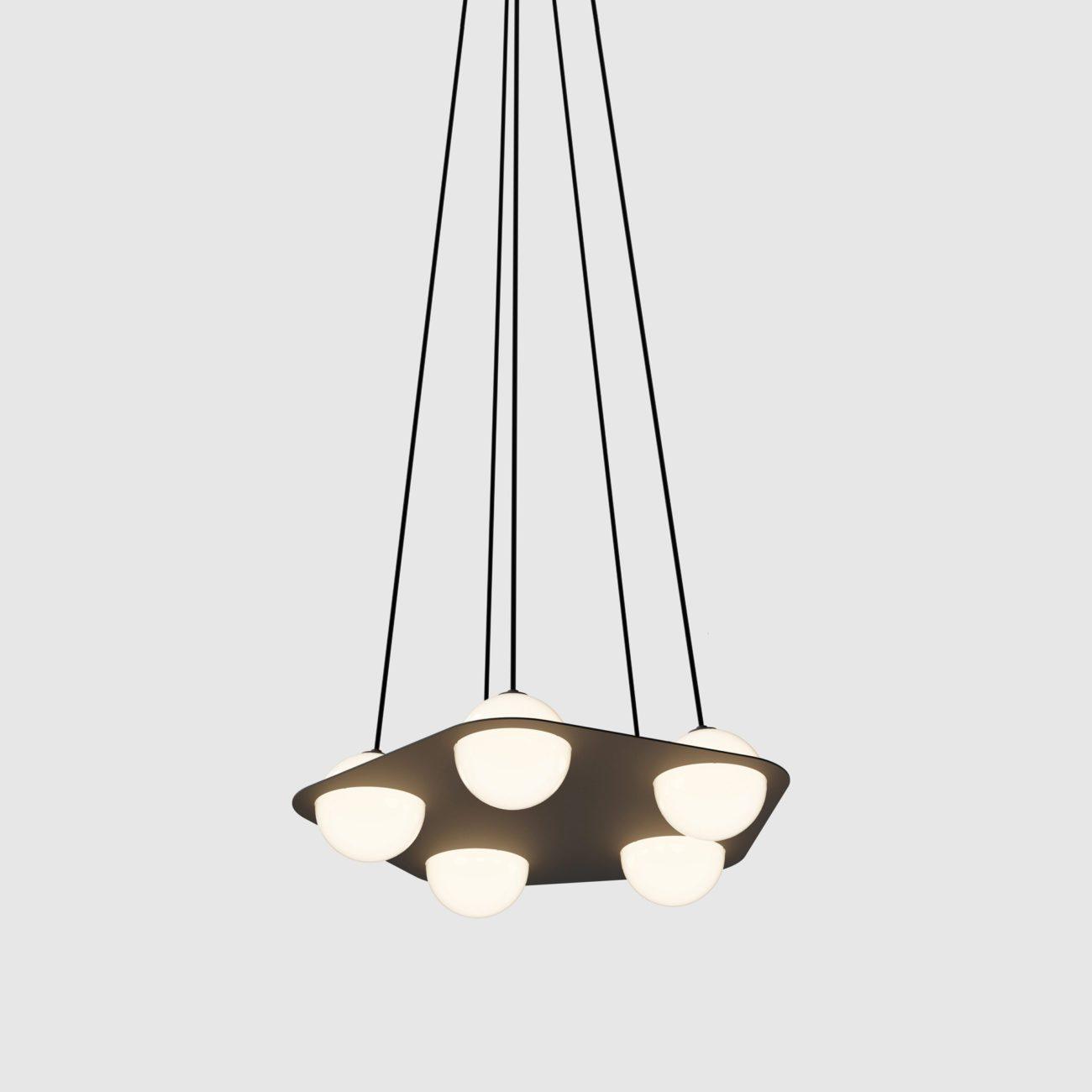 Orbion Black Pendant Lamp Laurent-04 ∅ 28.7″ x H 5.9″ / Dia 73cm x H 15cm / Black Pendant light