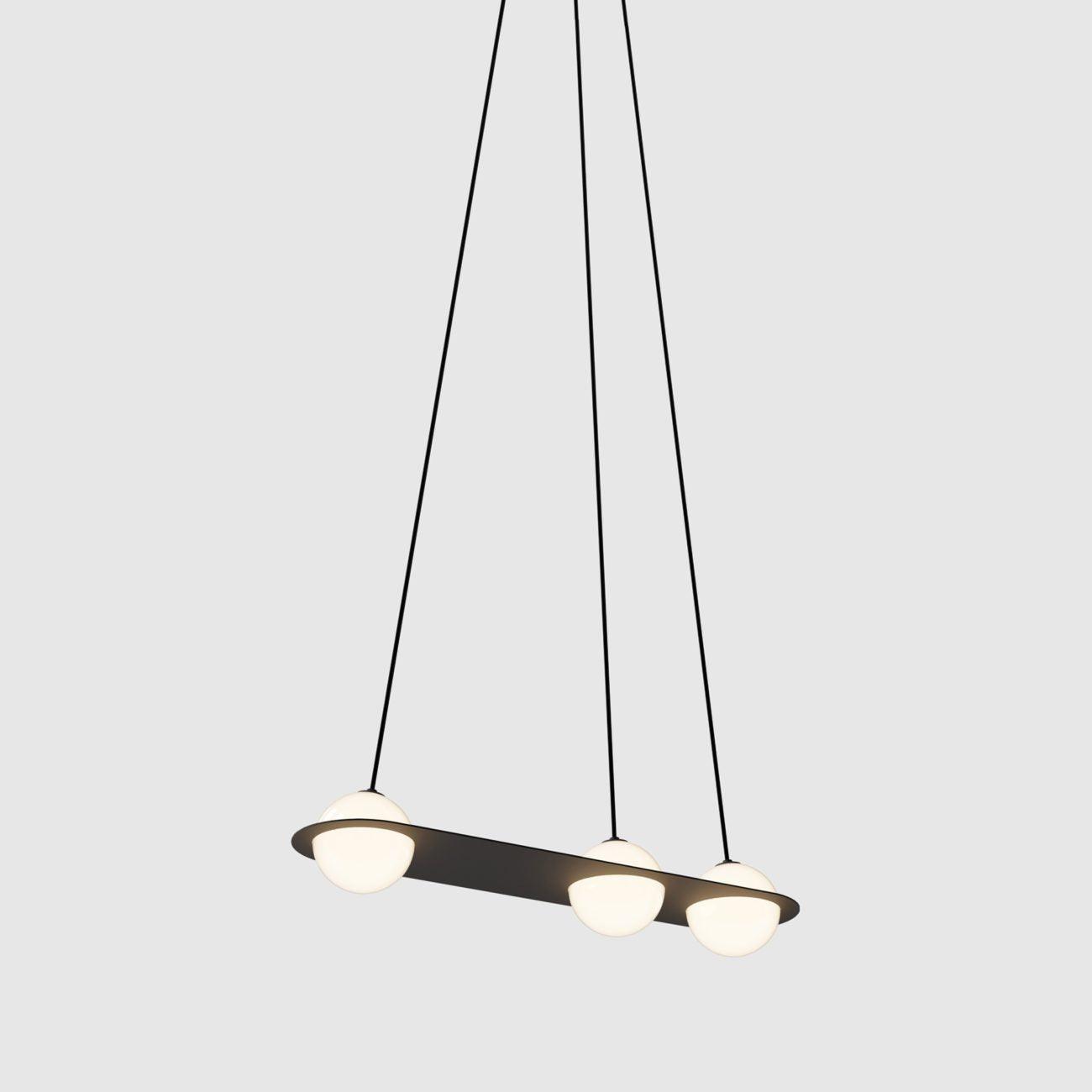 Orbion Black Pendant Lamp Laurent-07 ∅ 33.5″ x H 7.9″ / Dia 85cm x W 20cm / Black Pendant light