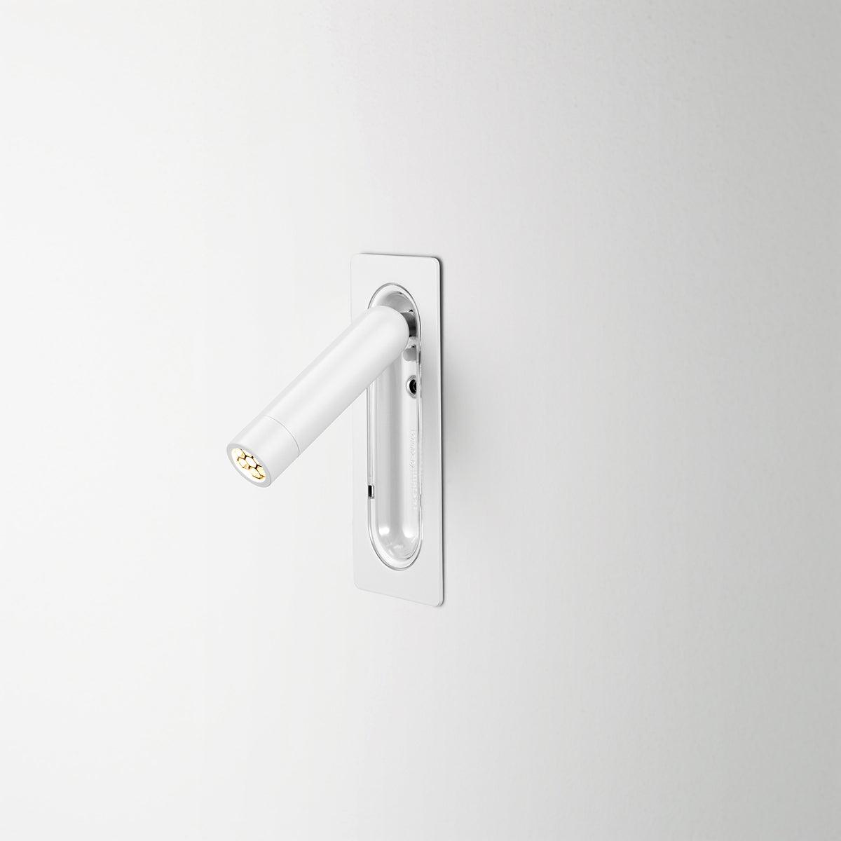 OmniLux Reading Lamp ∅ 2.8″ x H 6.7″ / Dia 7cm x H 17cm / Matt White / Warm White Wall lamp