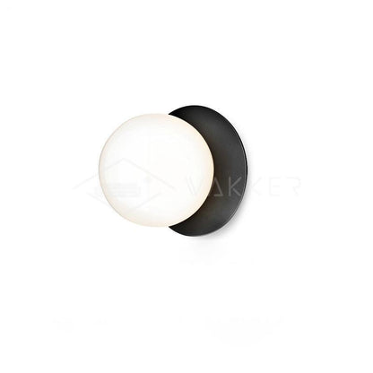 Liila Wall Sconce ∅ 5.9″ x H 7.9″ / Dia 15cm x H 20cm / Black / White Wall lamp