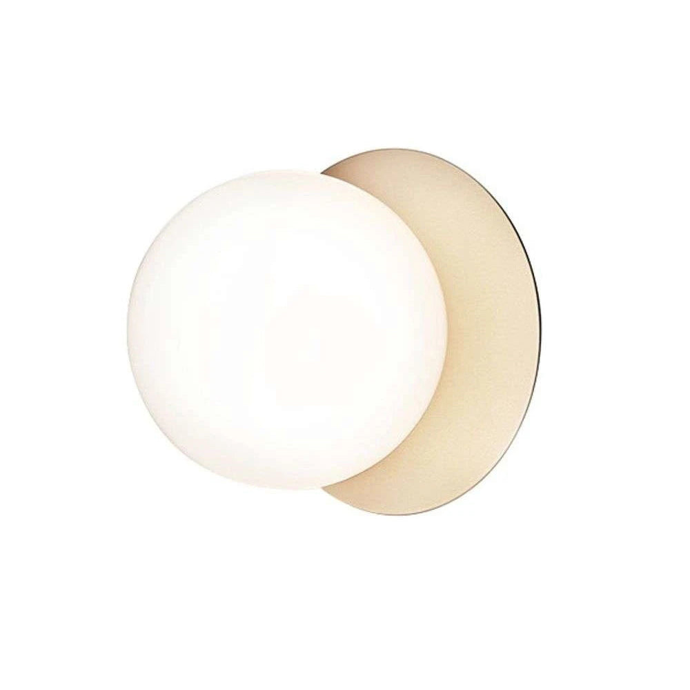 Celeste Wall Lamp ∅ 5.9″ x H 7.9″ / Dia 15cm x H 20cm / Brass & White Glass / 1 Piece Wall lamp