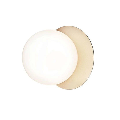 Celeste Wall Lamp ∅ 5.9″ x H 7.9″ / Dia 15cm x H 20cm / Brass & White Glass / 1 Piece Wall lamp