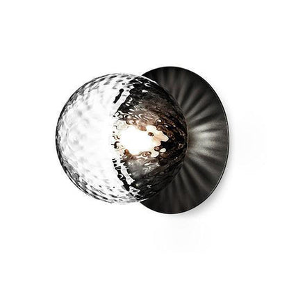 Celeste Wall Lamp ∅ 5.9″ x H 7.9″ / Dia 15cm x H 20cm / Black & Clear Glass / 1 Piece Wall lamp