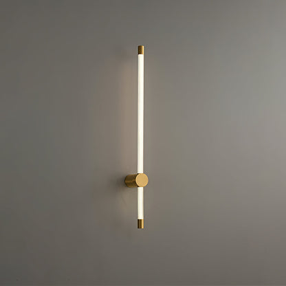 Linear LED Sconce ∅ 2.7″ x H 33.5″ / Dia 6cm x H 85cm / Brass / Warm Light Wall lamp