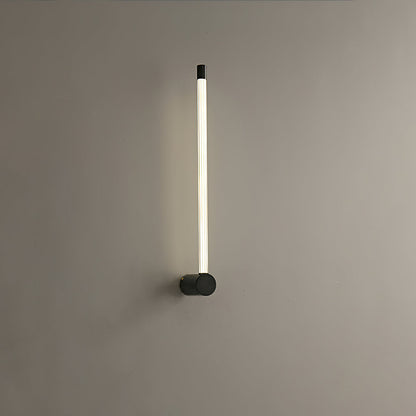 Linear LED Sconce ∅ 2.7″ x H 25.6″ / Dia 6cm x H 65cm / Black / Warm Light Wall lamp