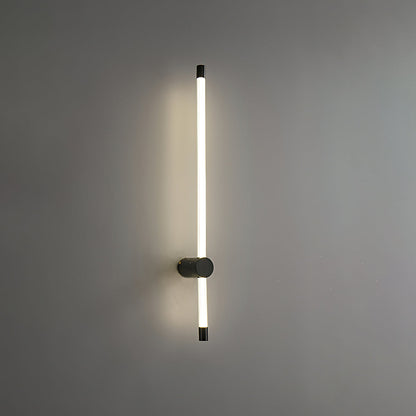 Linear LED Sconce ∅ 2.7″ x H 33.5″ / Dia 6cm x H 85cm / Black / Warm Light Wall lamp