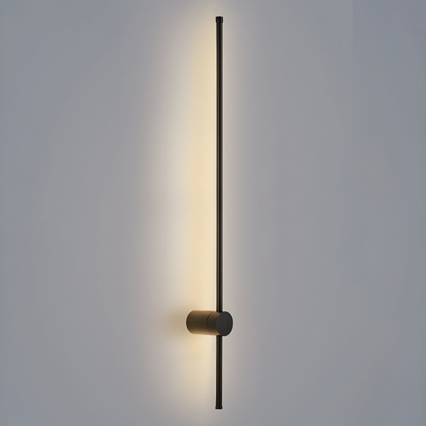 Linear LED Rechargeable Wall Light Model B ∅ 2.3″ x H 47.2″ / Black / Three-color Changing Light & USB charging plug