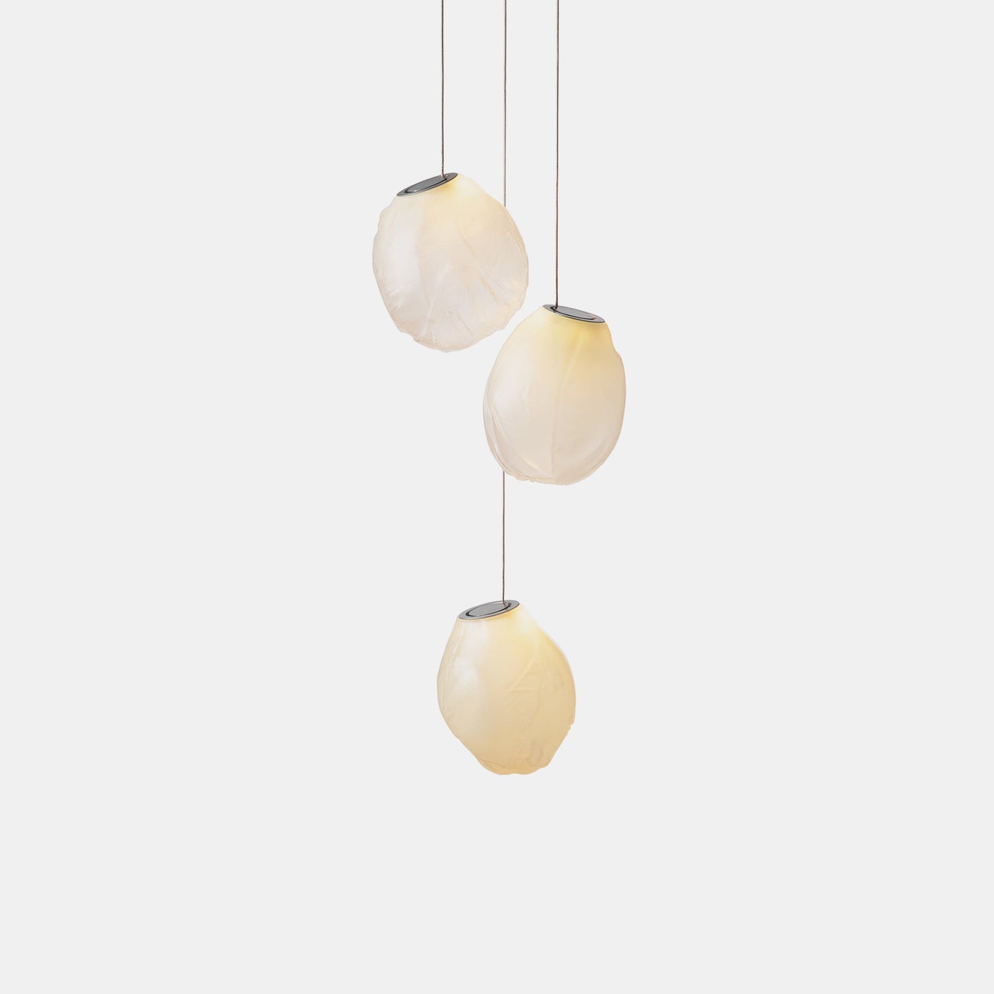 Liquid Glass Stone Pendant Light 3 heads ∅ 7.9″ x H 9.8″ (Single Lamp) / White / Warm White Pendant light