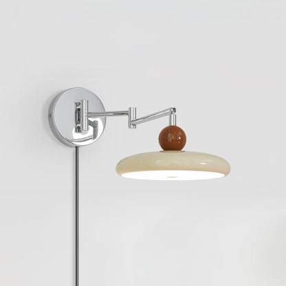 Lola Plug-in Wall Lamp ∅ 7.9″ x H 4.7″ / Beige / US Plug Wall lamp