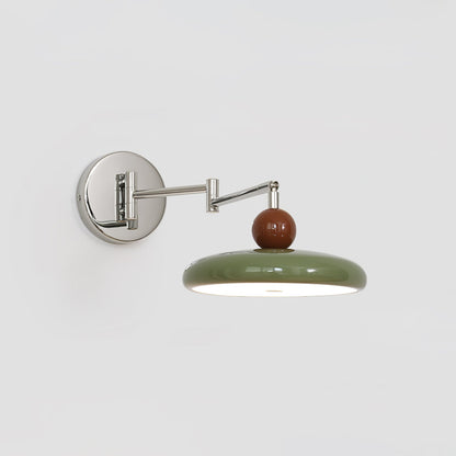 Lola Swing Arm Wall Lamp ∅ 7.9″ x H 4.7″ / Dia 20cm x H 12cm / Green / 1 Piece Wall lamp
