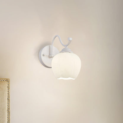 Lomance Lily Wall Lamp ∅ 10.2″ x H 9.8″/ Dia 26cm x H 25cm / White Wall lamp
