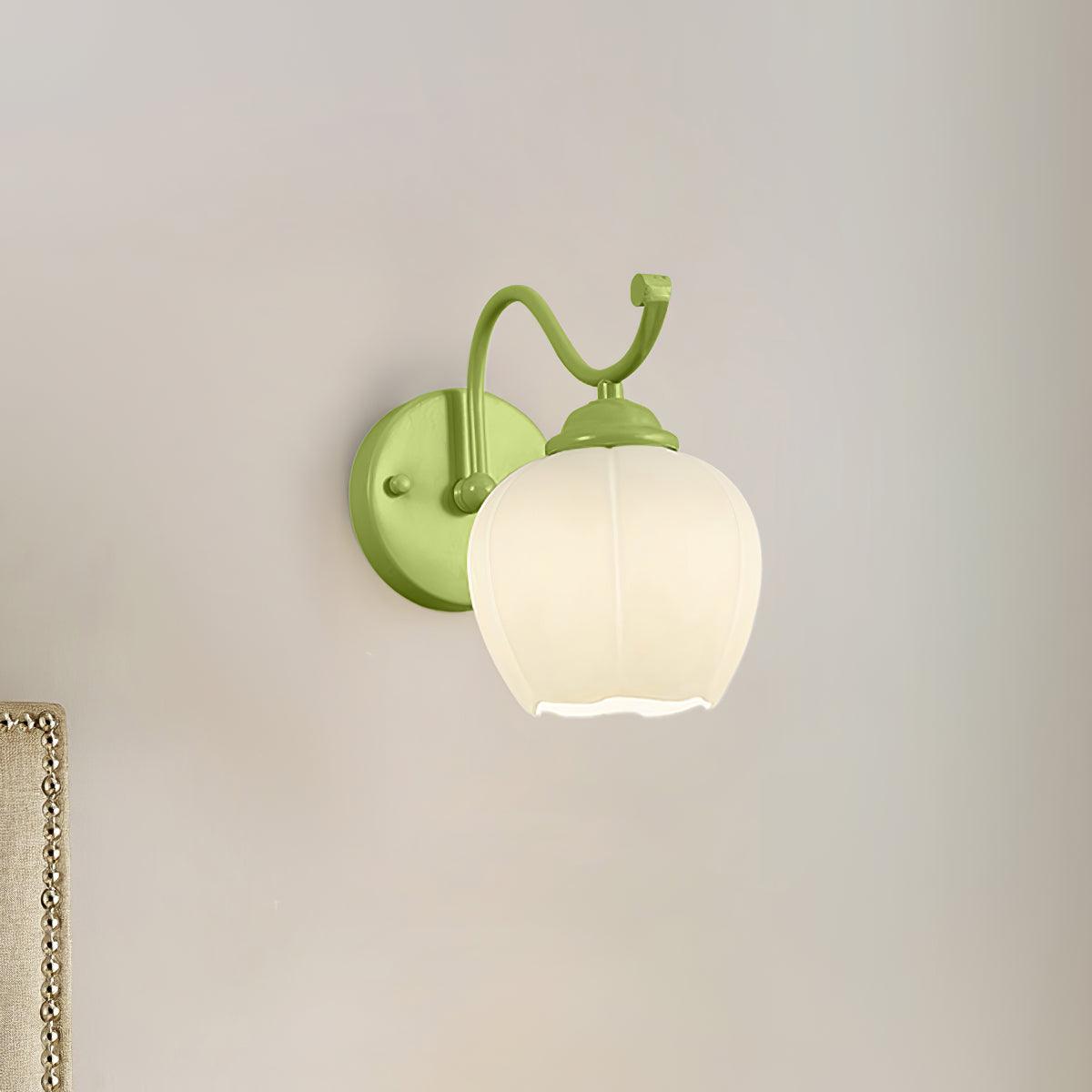 Lomance Lily Wall Lamp ∅ 10.2″ x H 9.8″/ Dia 26cm x H 25cm / Green Wall lamp