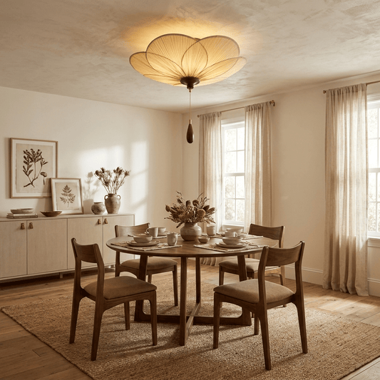 Lotus Bloom Pleated Ceiling Light