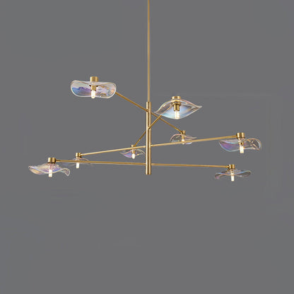 Lotus Leaves Glass Chandelier