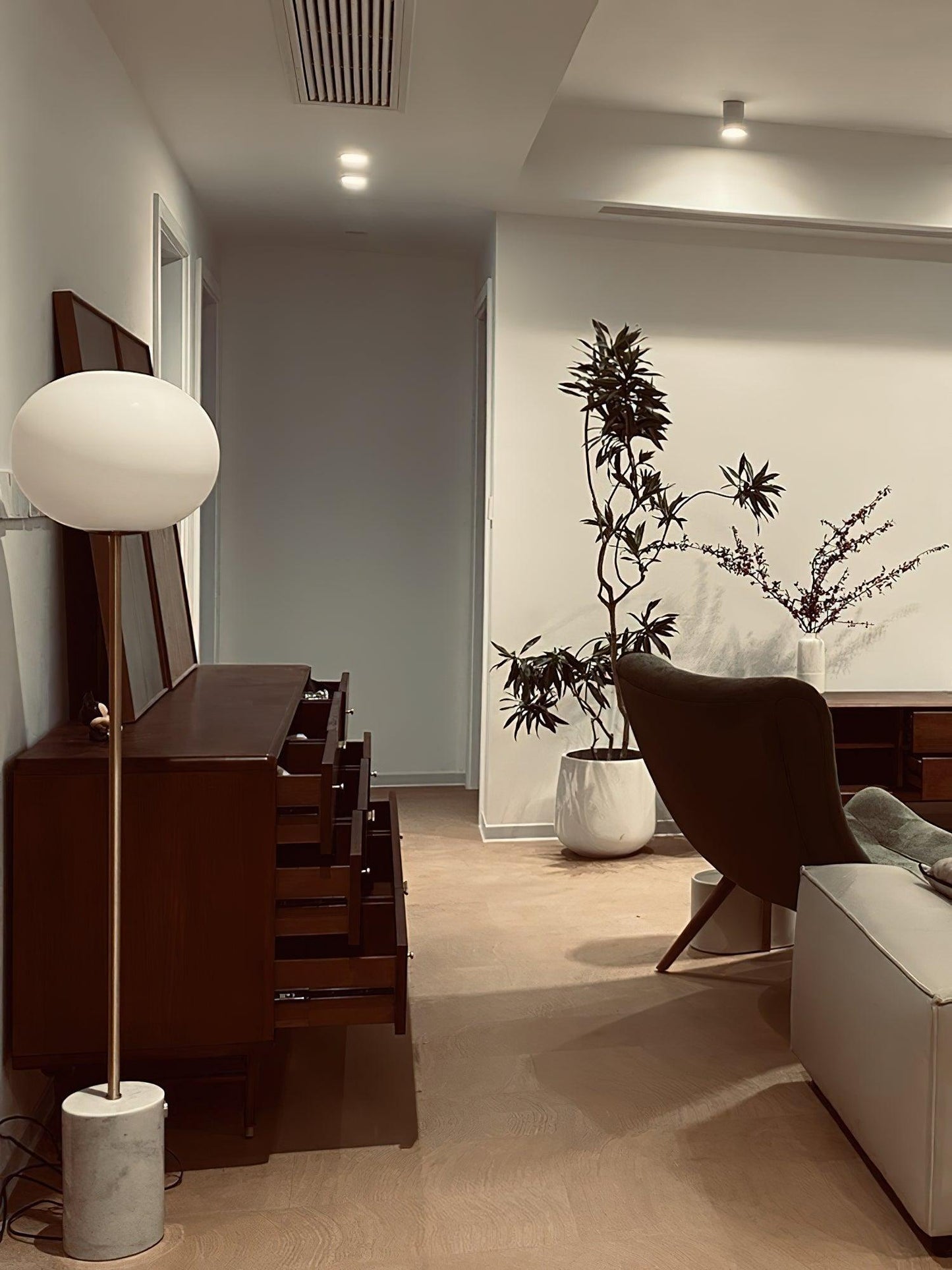 Lumina Pillar Orb Floor Lamp