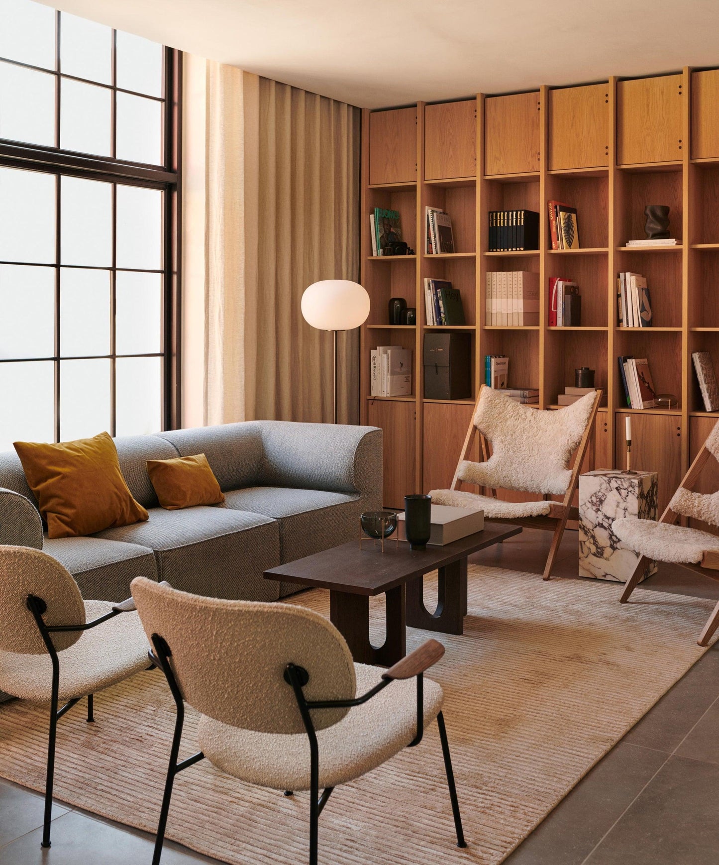 Lumina Pillar Orb Floor Lamp