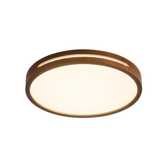 Lumis Halo Ceiling Light Circle: ∅ 19.7″ x H 2.2″ / Walnut Wood / Warm Light 1001 Ceiling lamp