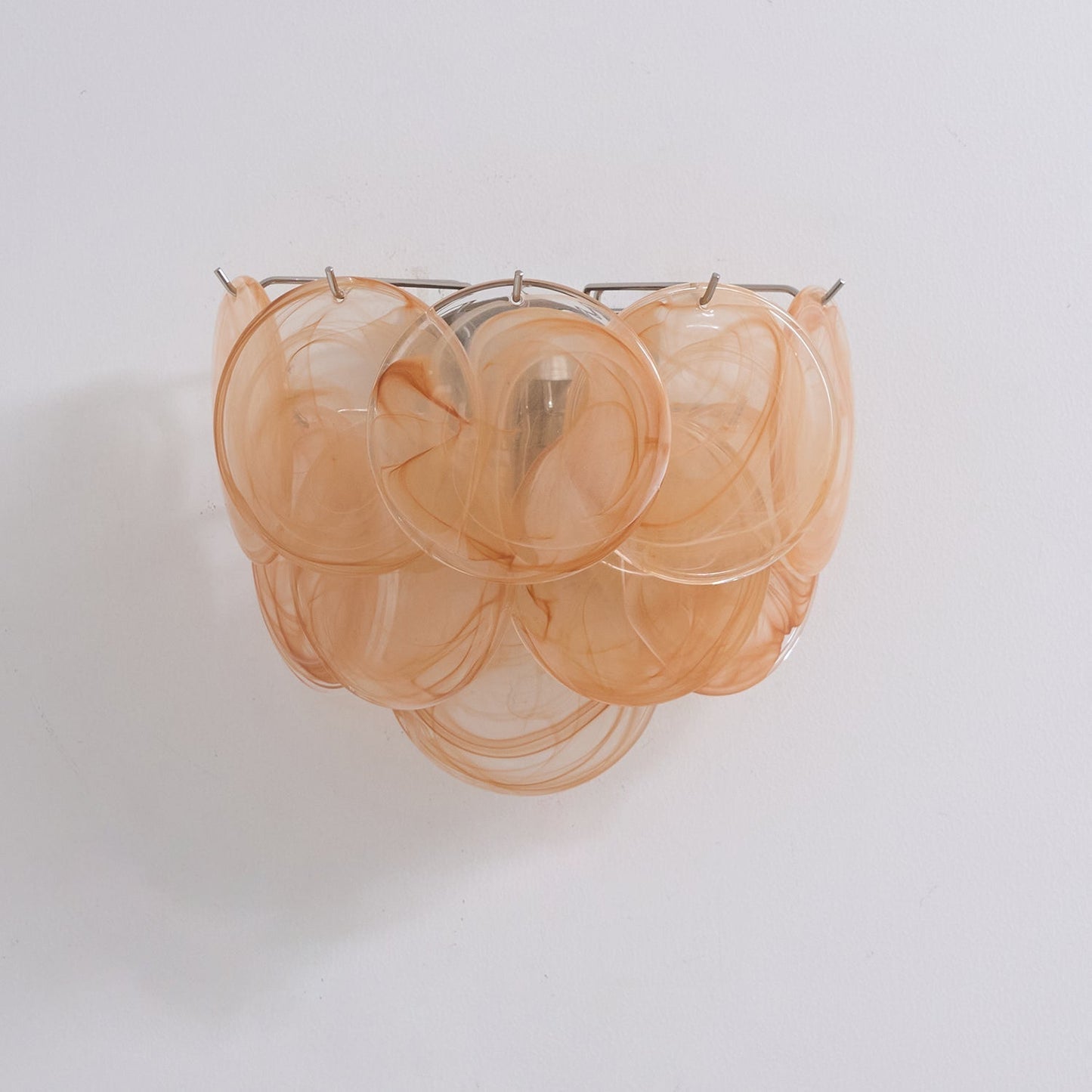 Lunaria Disc Murano Wall Lamp ∅ 13.4″ x W 9.1″ x H 11″ / Orange 1001 Wall lamp