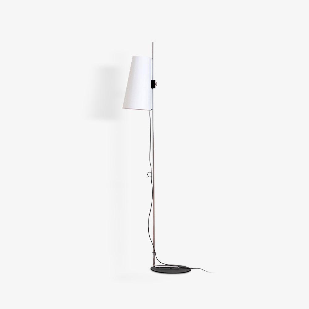 Lupe Floor Lamp Dia 49cm x H 160cm / ∅ 19.3″ x H 63″ / Chrome＆White / US plug Floor lamp