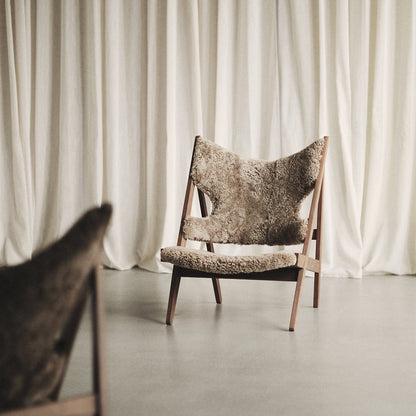 Knitting Sheepskin Lounge Chair