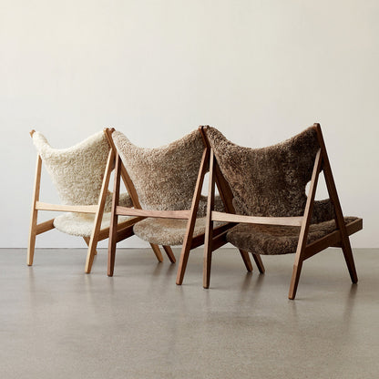 Knitting Sheepskin Lounge Chair