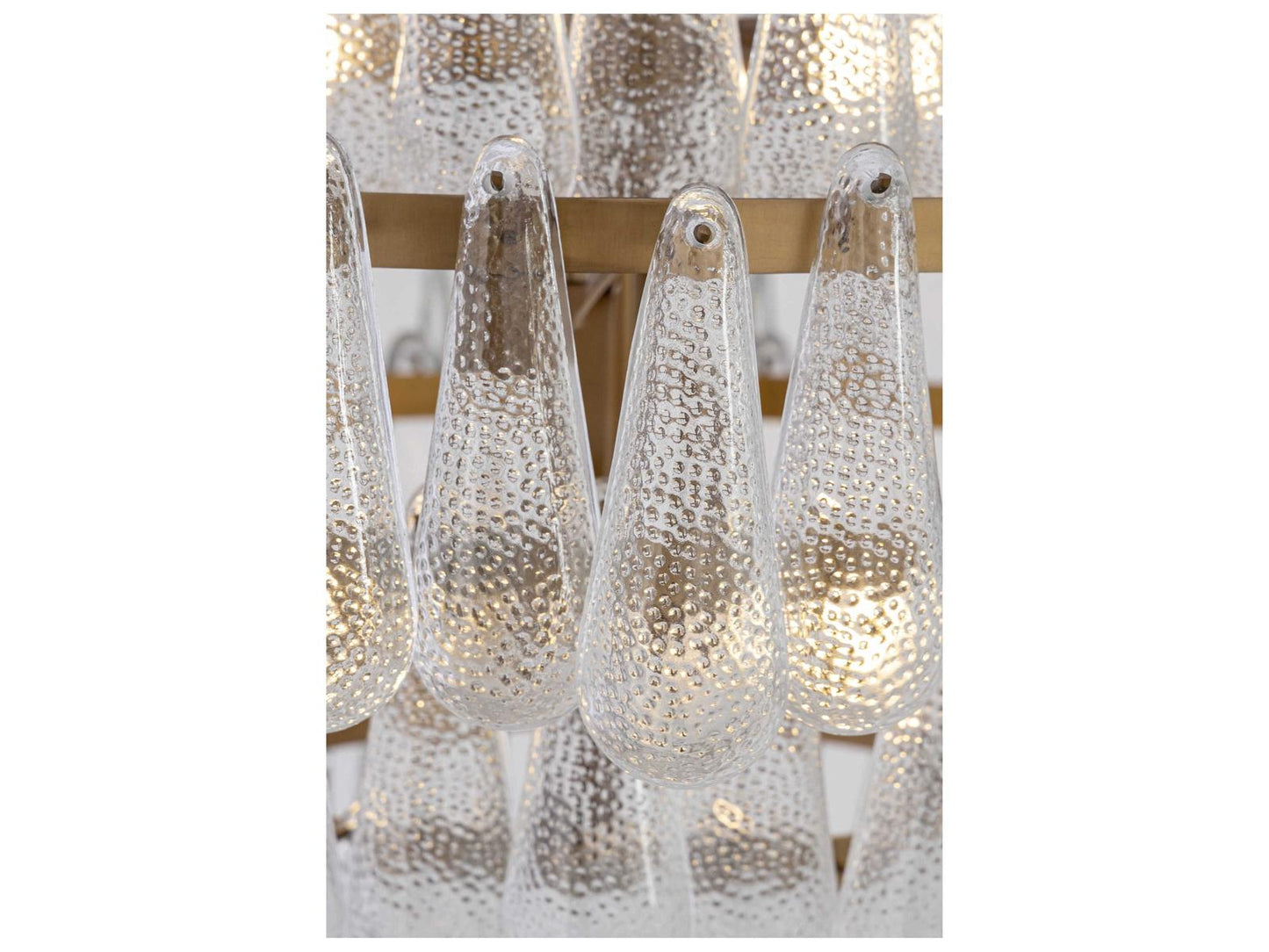 Minka Lavery Vionne 8-Light Legacy Brass Clear Dimpled Tiered Chandelier