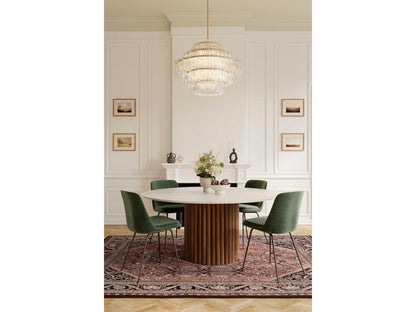Minka Lavery Vionne 8-Light Legacy Brass Clear Dimpled Tiered Chandelier