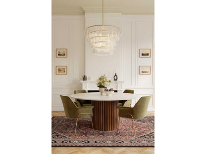 Minka Lavery Vionne 8-Light Legacy Brass Clear Dimpled Tiered Chandelier