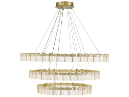 Minka Lavery Sevryn 3-Light Round Tiered Chandelier in Soft Brass