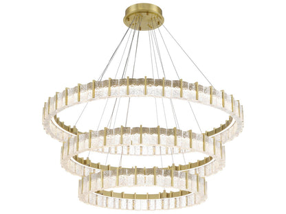 Minka Lavery Sevryn 3-Light Round Tiered Chandelier in Soft Brass