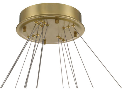 Minka Lavery Sevryn 3-Light Round Tiered Chandelier in Soft Brass