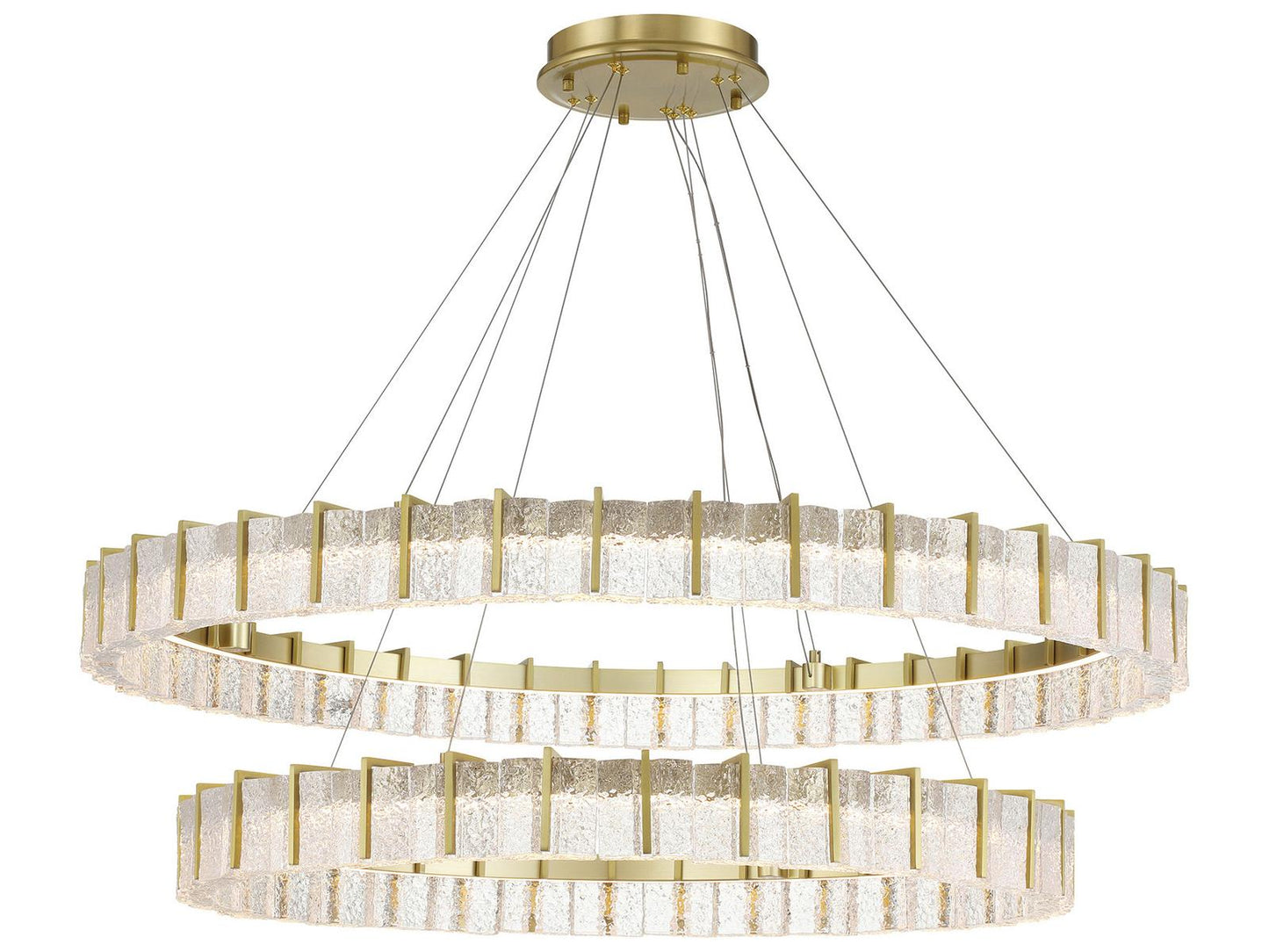 Minka Lavery Sevryn LED Round Tiered Chandelier in Soft Brass