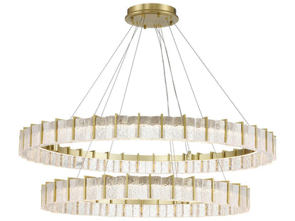 Minka Lavery Sevryn LED Round Tiered Chandelier in Soft Brass