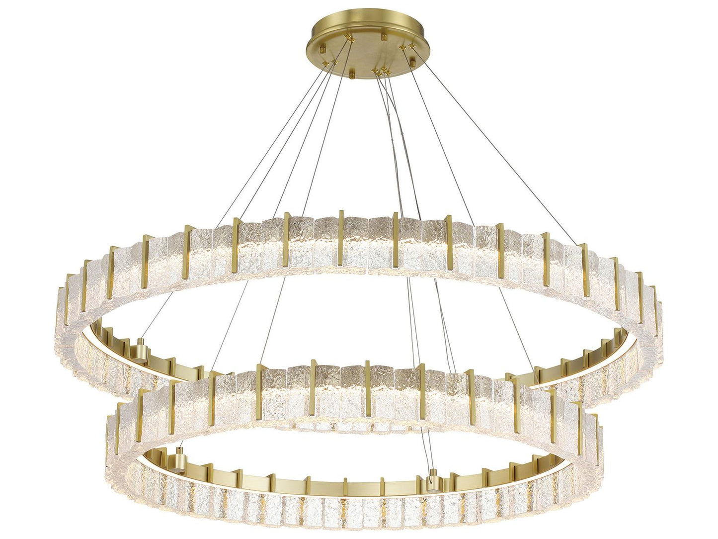 Minka Lavery Sevryn LED Round Tiered Chandelier in Soft Brass