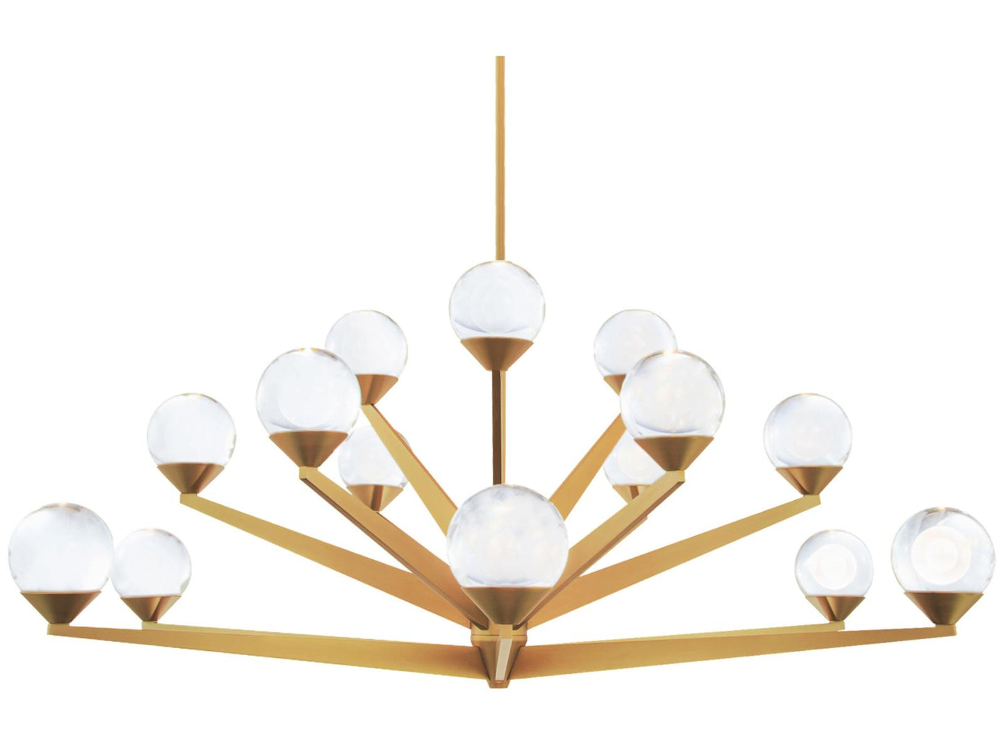 Modern Forms 15-Light Double Bubble LED Chandelier in Aged Brass
