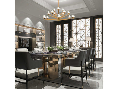 Modern Forms 15-Light Double Bubble LED Chandelier in Aged Brass