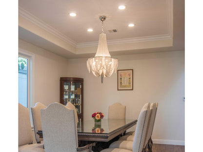 Maxim Lighting Chantilly 12-Light Empire Chandelier in Polished Nickel