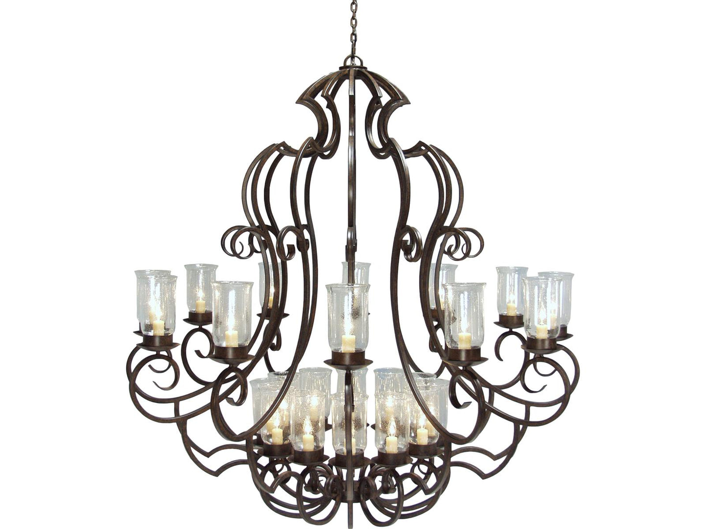 Meyda Freya Coffee Bean Brown Traditional Candelabra Tiered Chandelier
