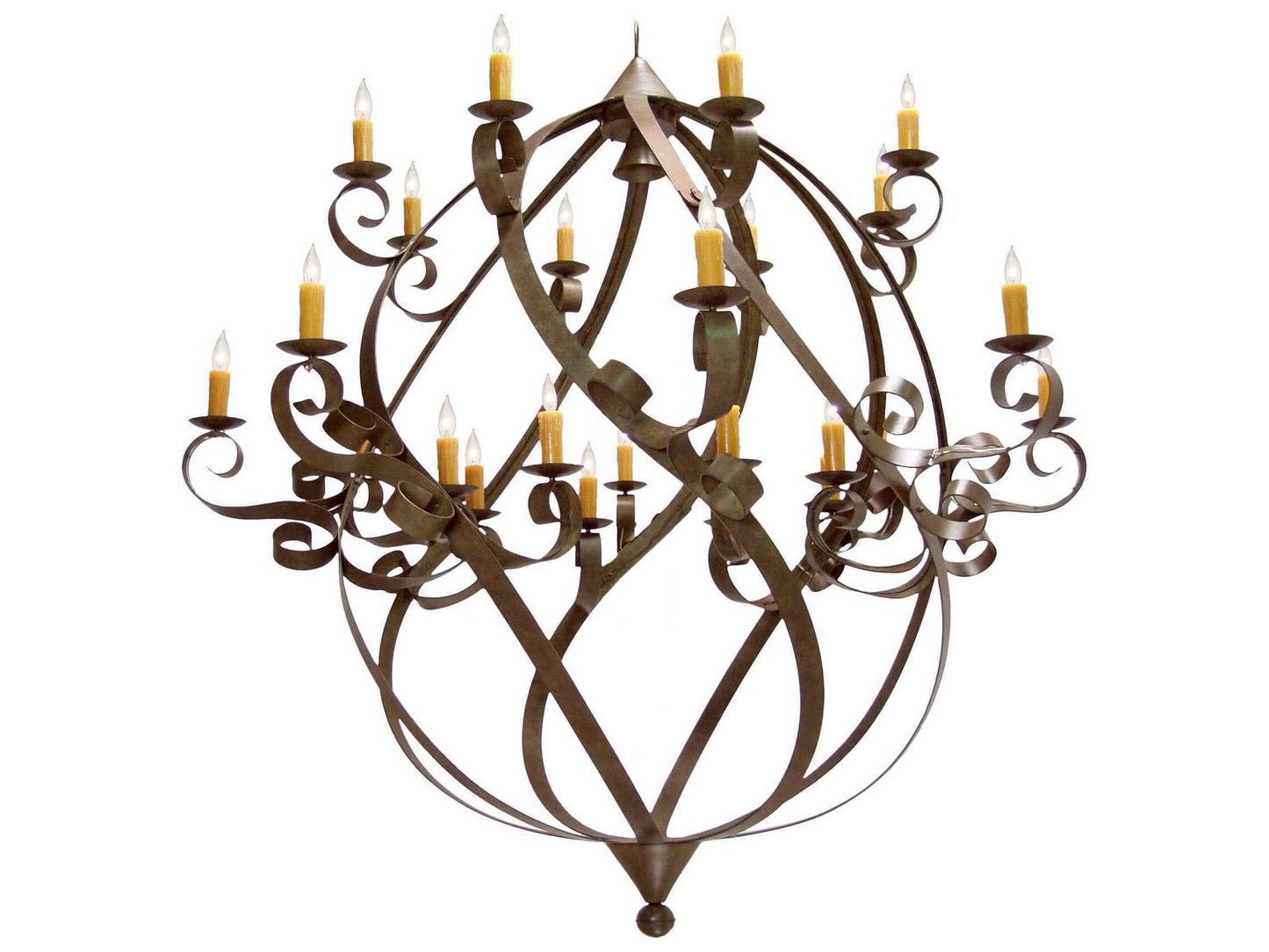 Meyda Caliope 25-Light Organic Rust Candelabra Chandelier