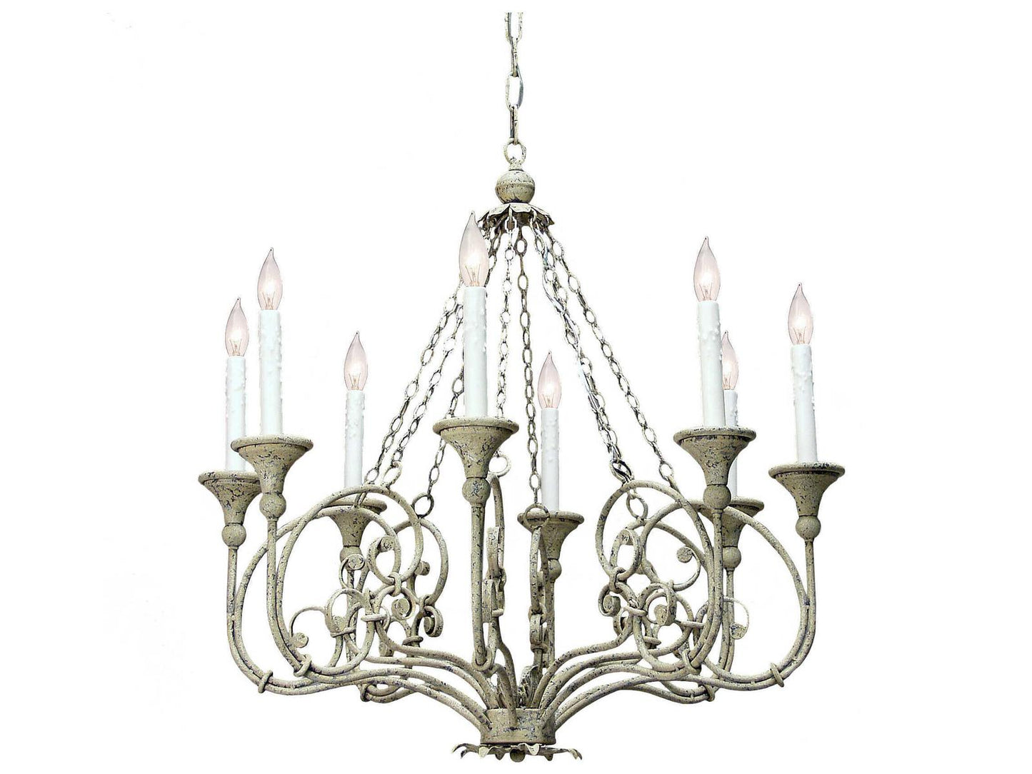 Meyda 8-Light Rachelle Chandelier in Off White