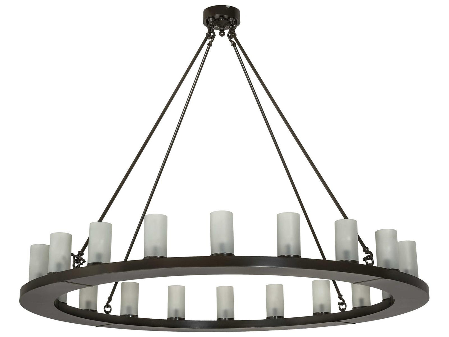 Meyda Loxley 20-Light Timeless Bronze Glass LED Round Chandelier
