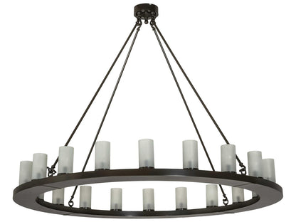 Meyda Loxley 20-Light Timeless Bronze Glass LED Round Chandelier